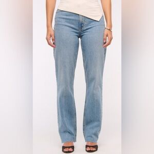 Abercrombie & Fitch Curve Love Ultra High Rise 90s Straight Jean 33 short NWT